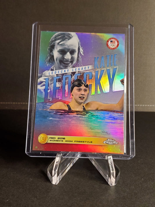 Katie Ledecky 2024 Topps Chrome US Olympic and Paraolympic Hopefuls Ledecky Legacy #KL-7