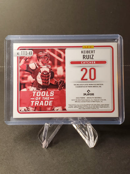 Keibert Ruiz 2022 Panini Absolute Tools of the Trade Triple Patch 3 /49 #TTT3-KR