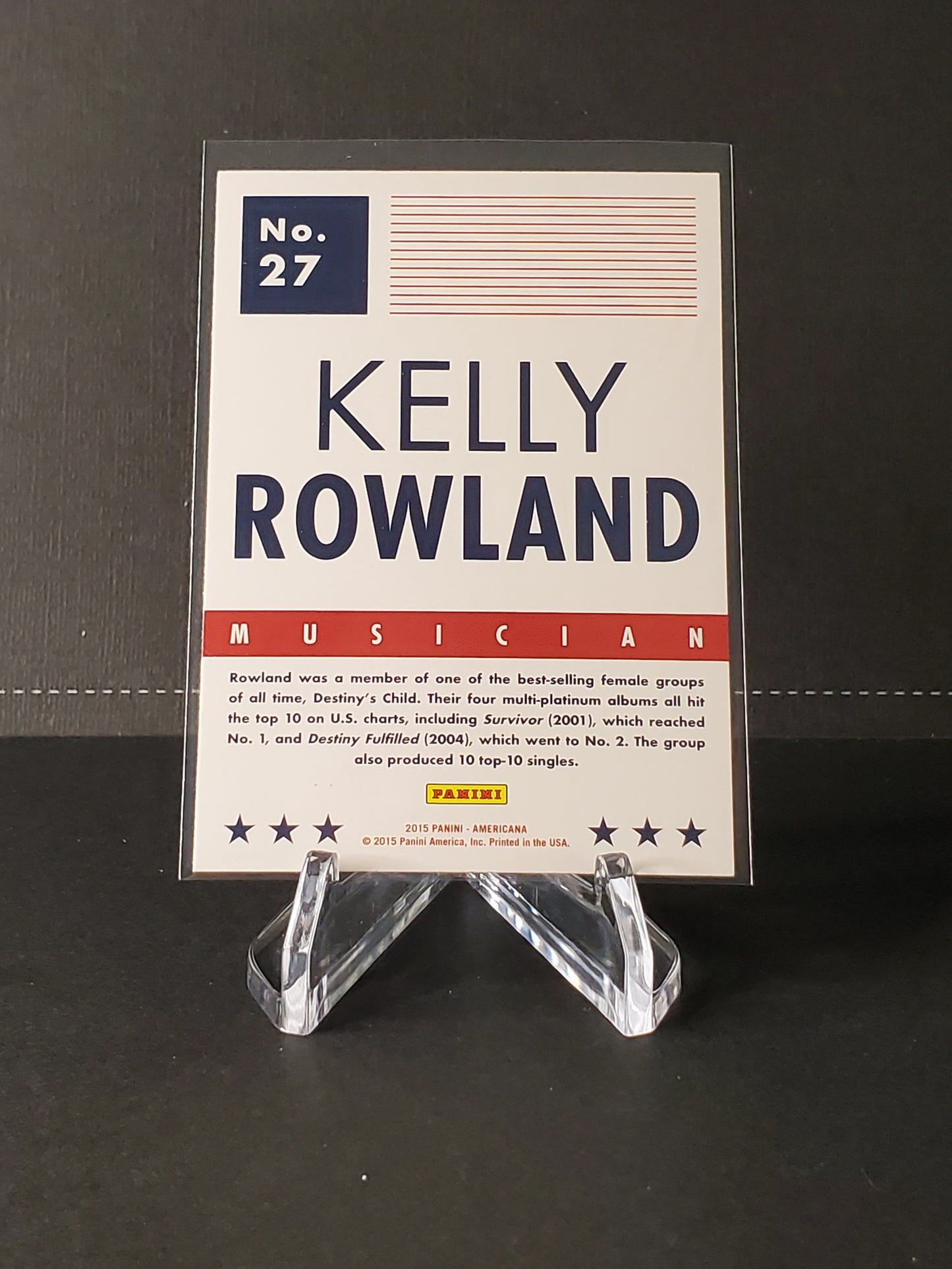 Kelly Rowland 2015 Panini Americana Red Parallel #27