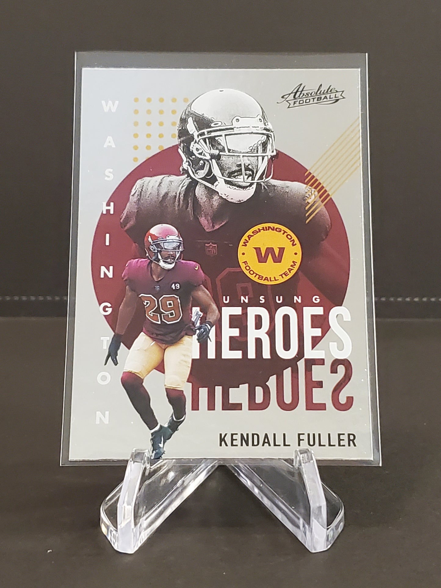 Kendall Fuller 2021 Panini Absolute Unsung Heroes RC #UH17