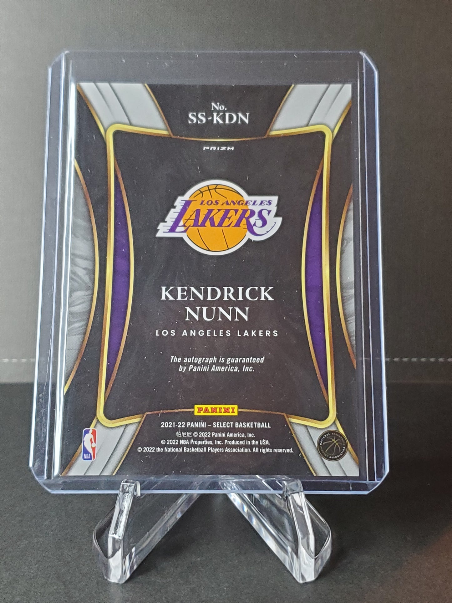 Kendrick Nunn 2021 Panini Select Basketball - Signature Selections AUTO #SS-KDN