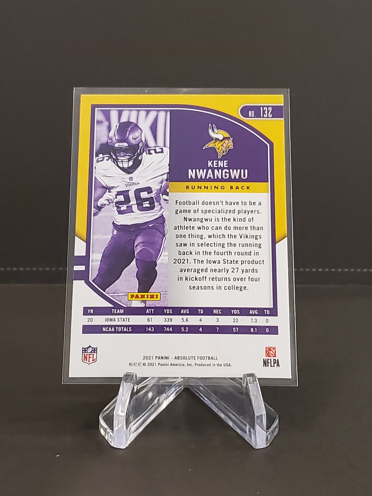 Kene Nwangwu 2021 Panini Absolute RC #132