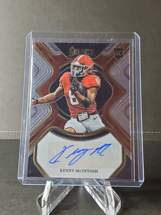 Kenny Mcintosh 2023 Panini Select Draft Picks (RC) AUTO #RS-KMC