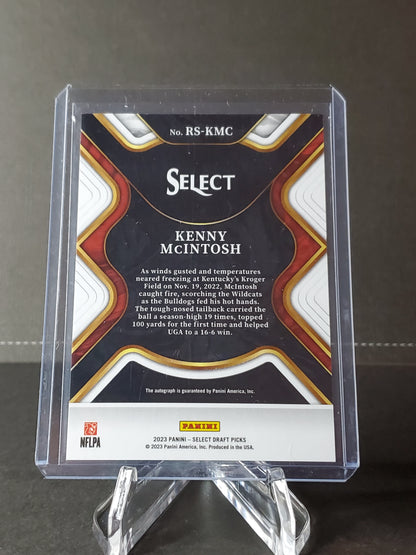 Kenny Mcintosh 2023 Panini Select Draft Picks (RC) AUTO #RS-KMC