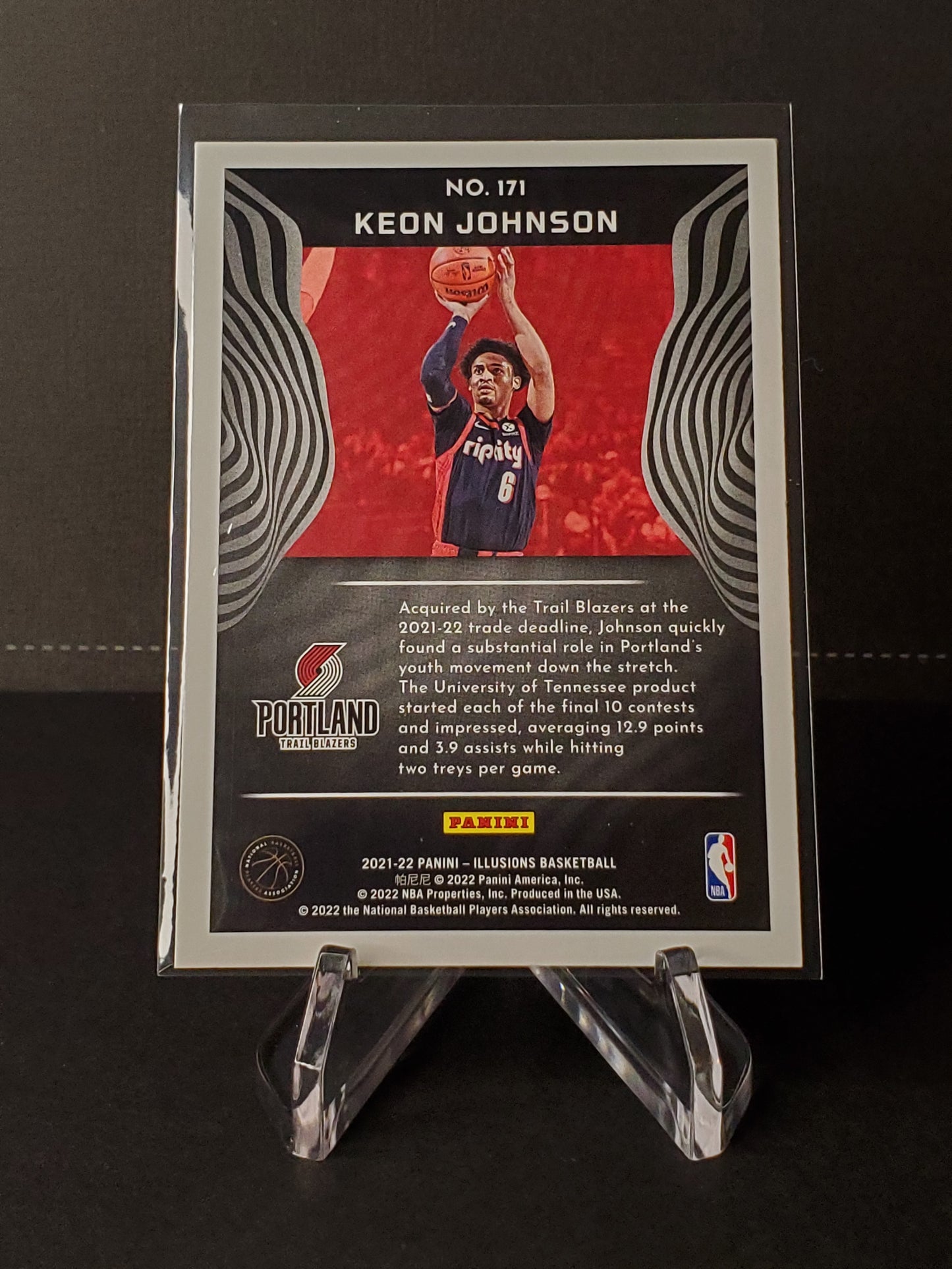 Keon Johnson 2021-2022 Panini Illusions Basketball RC #171