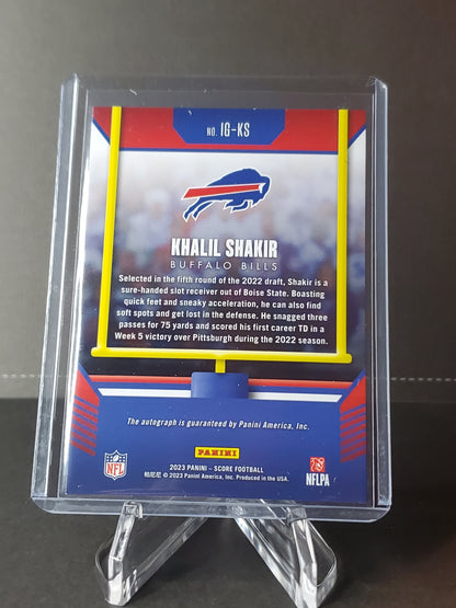 Khalil Shakir 2023 Panini Score Football IT's GOOD - AUTO #IG-KS