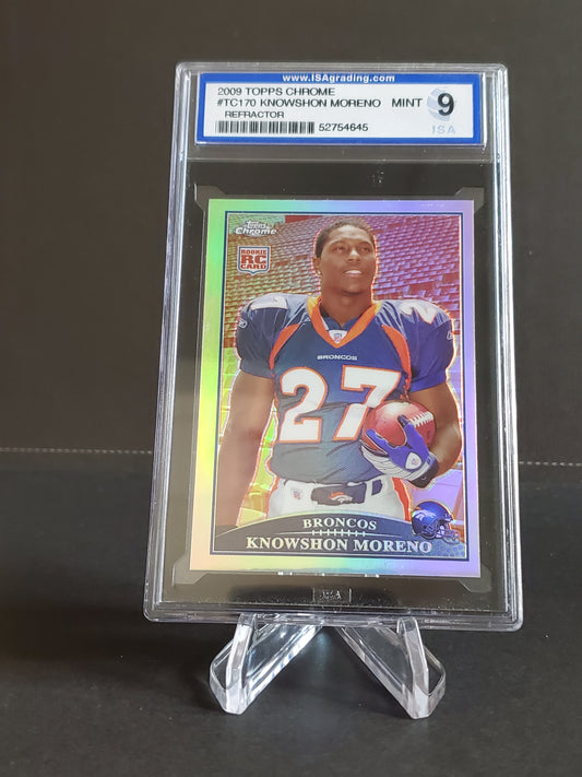 Knowshon Moreno 2009 Topps Chrome Refractor RC  ISA 9 MINT #TC170