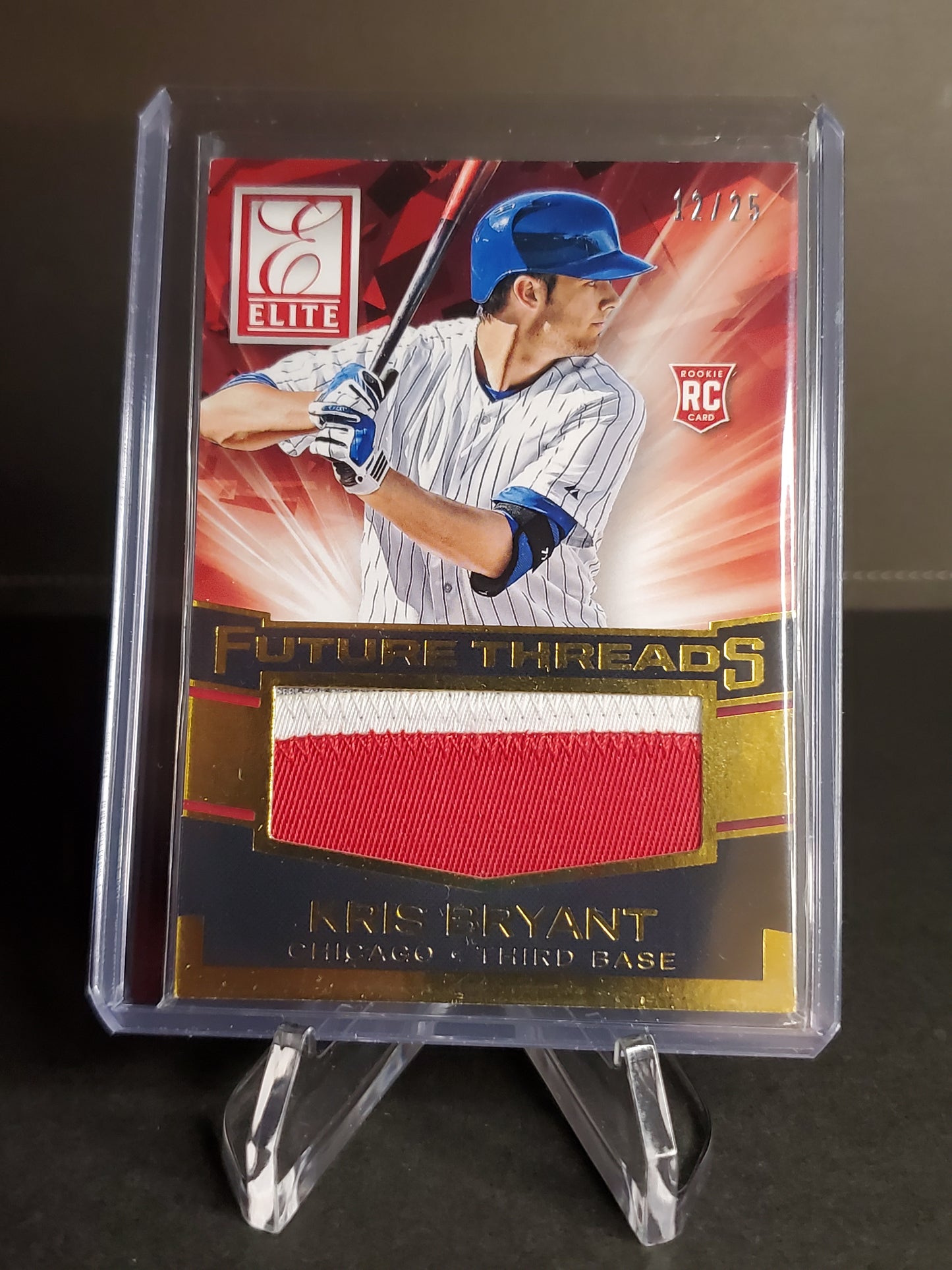 Kris Bryant 2015 Panini Elite Future Threads Gold Jumbo Patch RC /25  #8