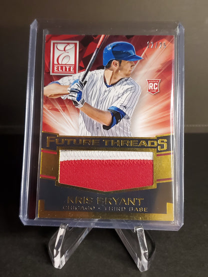 Kris Bryant 2015 Panini Elite Future Threads Gold Jumbo Patch RC /25  #8