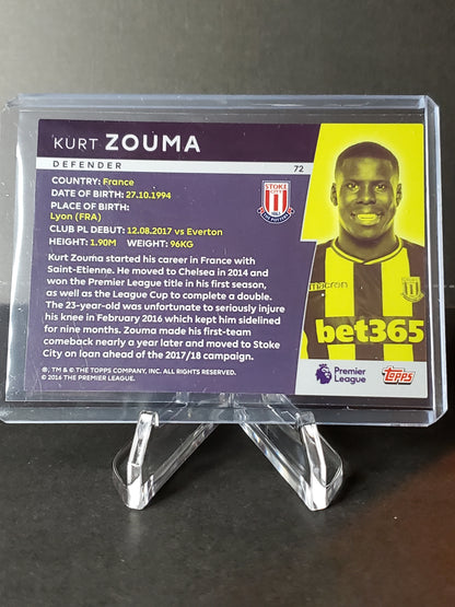 Kurt Zouma 2018 Topps Premier League Platinum GREEN Parallel #'d /100