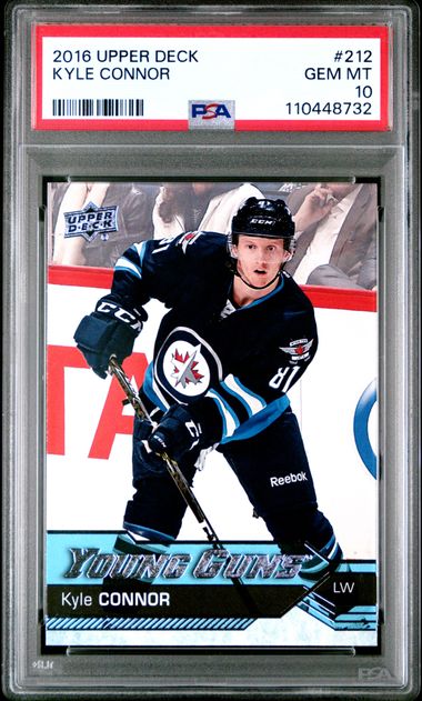 2016 Upper Deck Young Guns - KYLE CONNOR - #212 ROOKIE RC | PSA 10
