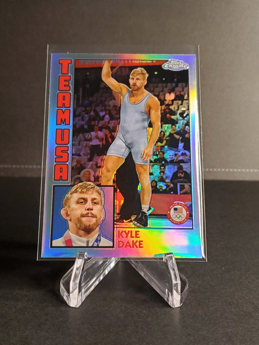 Kyle Dake 2024 Topps Chrome US Olympic and Paraolympic Hopefuls Refractor Team USA #S4T-11