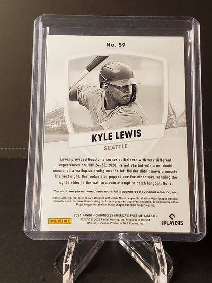 Kyle Lewis 2021 Panini Chronicles America’s Pastime Dual Jersey Relic Mariners #59