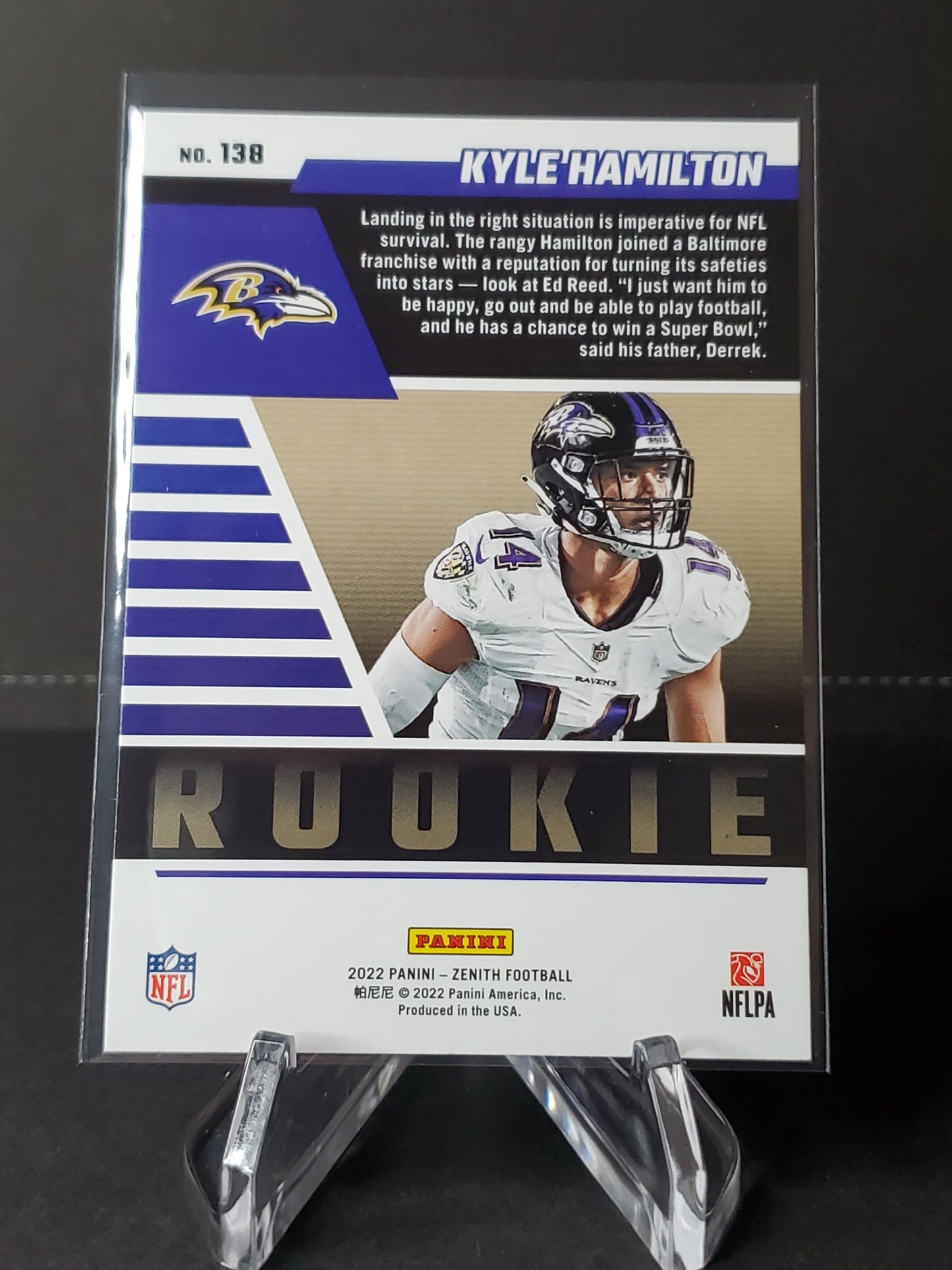 Kyle Hamilton 2022 Panini Zenith Football RC #138