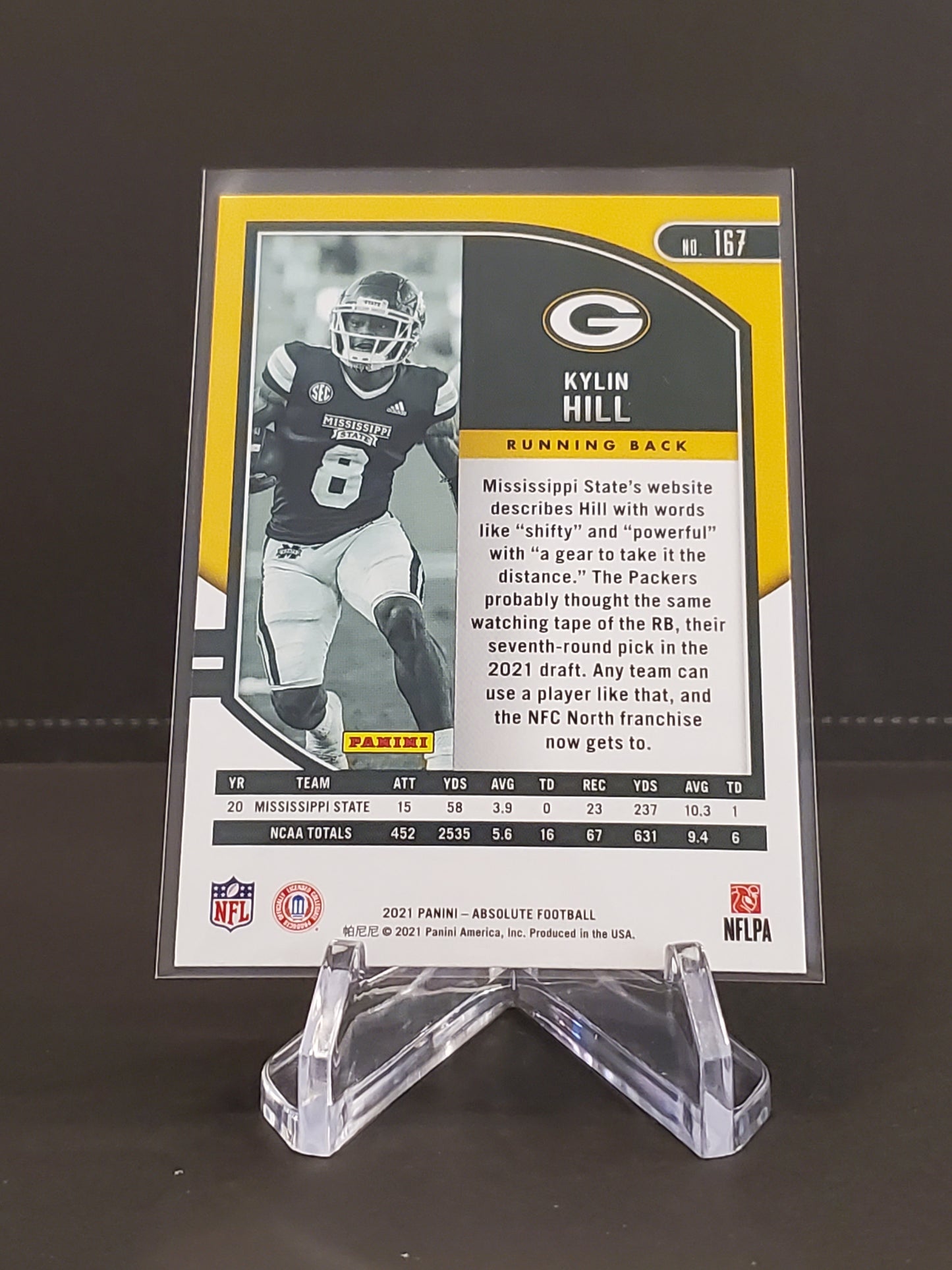 Kylin Hill 2021 Panini Absolute RC #167