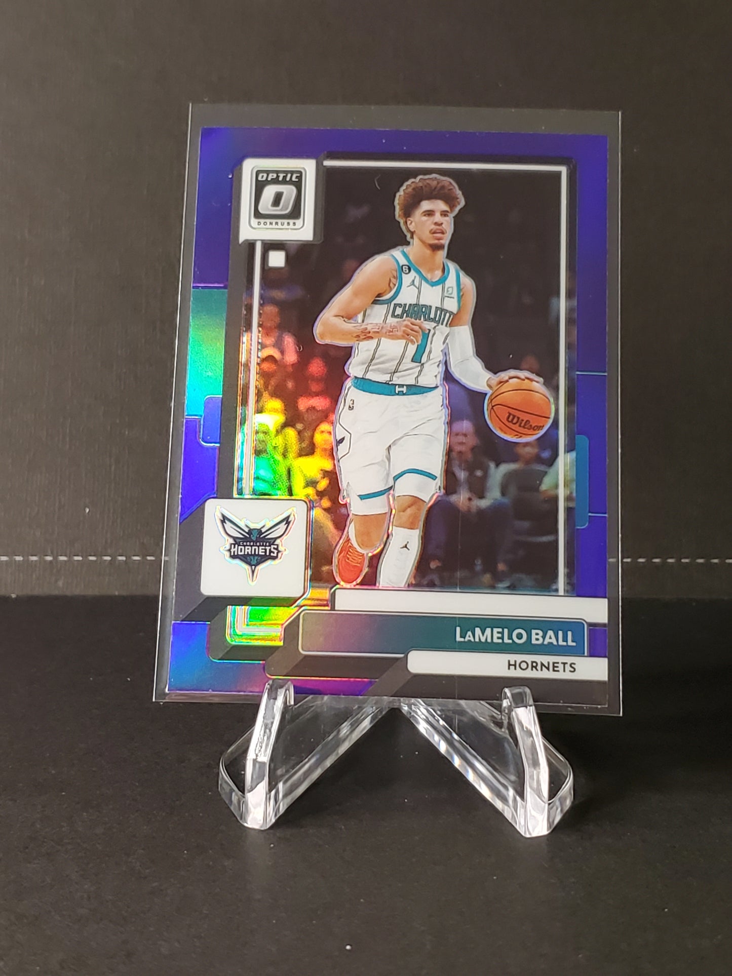 LaMelo Ball 2022-2023 Donruss Optic Purple Prizm #150