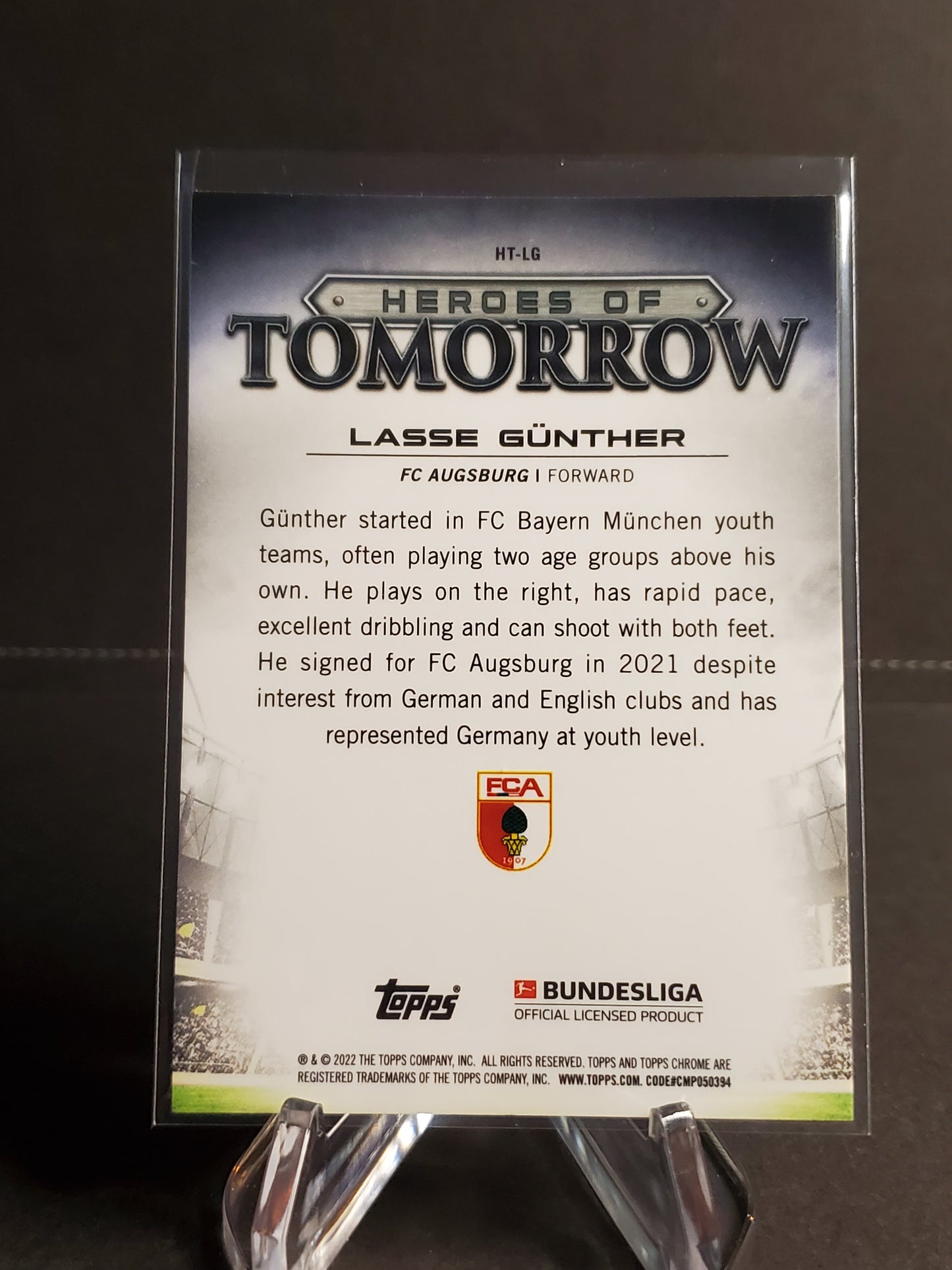 Lasse Gunther 2021-2022 Topps Chrome Bundesliga Heroes of Tomorrow RC #HT-LG