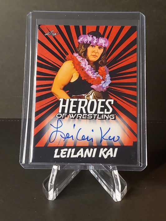 LeiLani Kai 2023 Leaf Heroes of Wrestling AUTO Red #BA-LK2