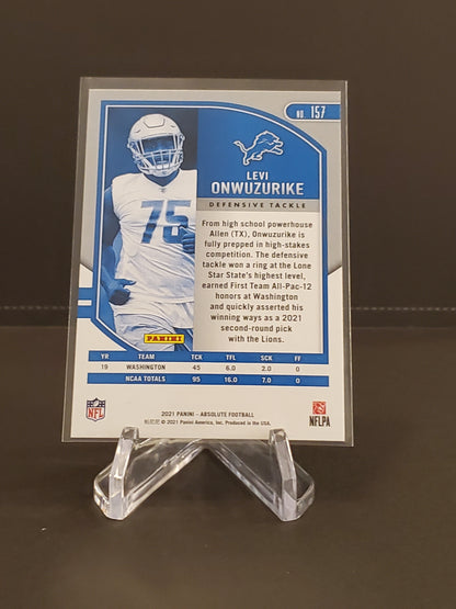 Levi Onwuzurike 2021 Panini Absolute RC #157