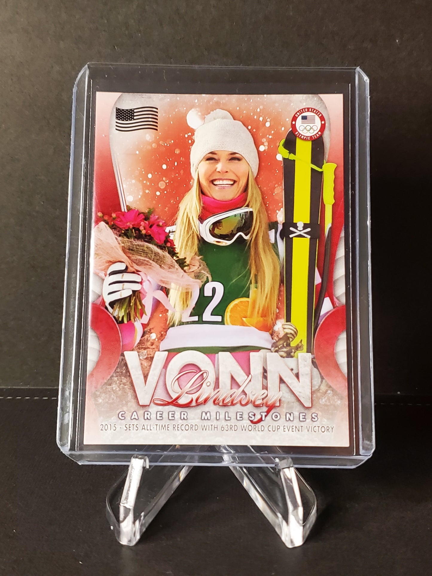 Lindsey Vonn 2018 Topps US Winter Olympics Career Milestones #LV-14: #'d /99