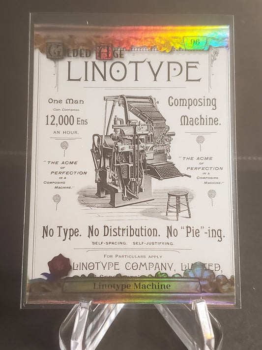 Linotype Machine 2022 Gilded Age Historic Autographs Foil 1 of 149