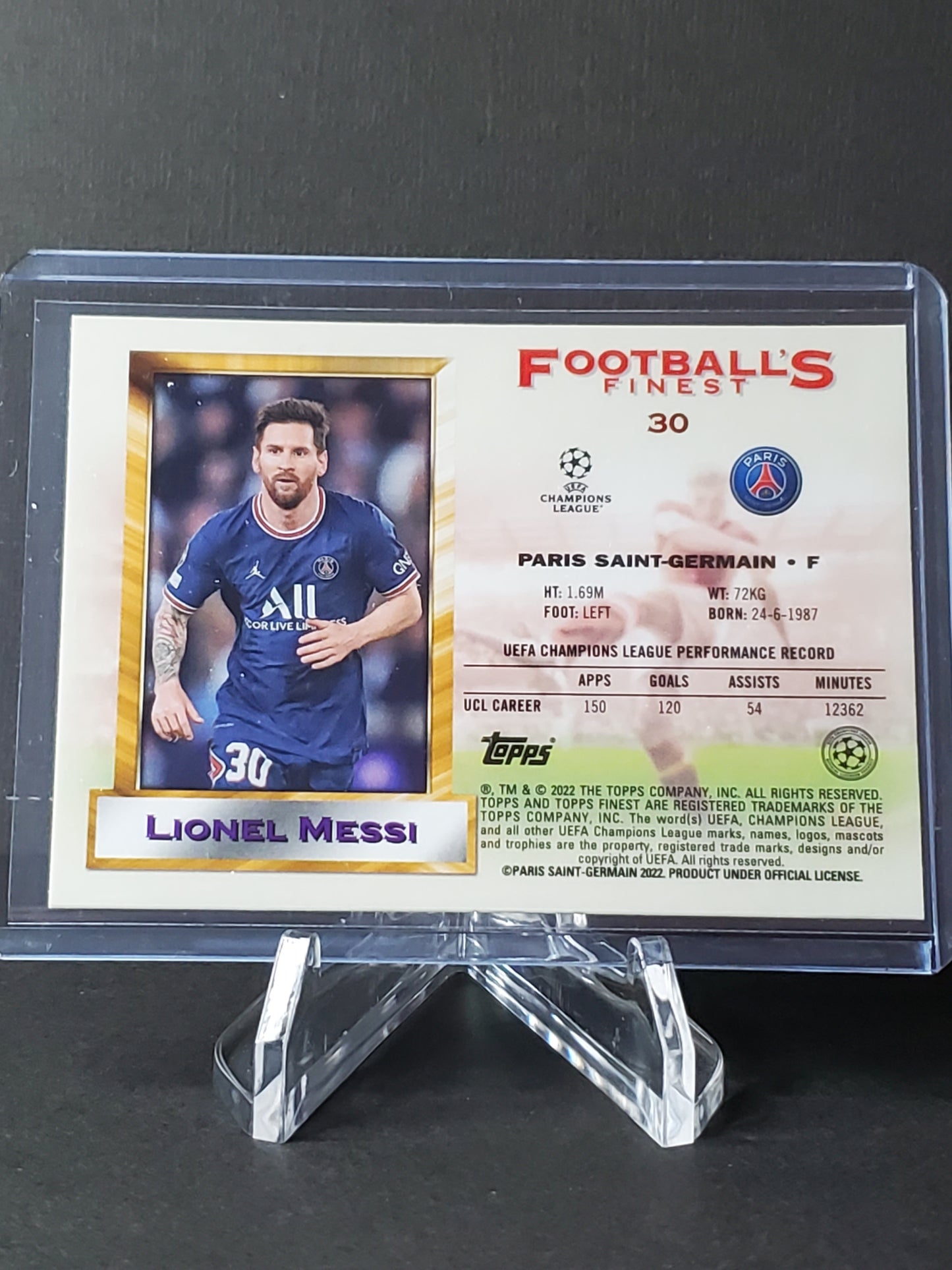 Lionel Messi 2022 Topps Football's Finest Flashbacks All Stars #30