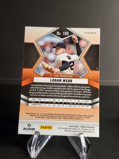 Logan Webb 2022 Panini Mosaic Prizm #180