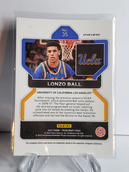 Lonzo Ball 2022 Panini Prizm Draft Picks Green Prizm #35