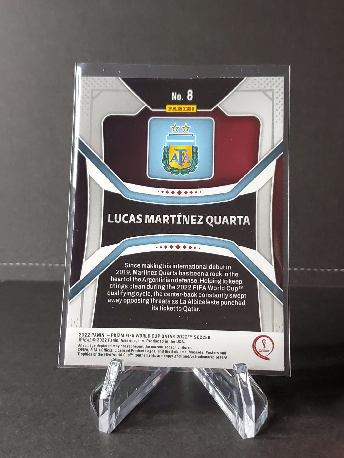 Lucas Martinez Quarta 2022 Panini Prizm World Cup Qatar RC #8