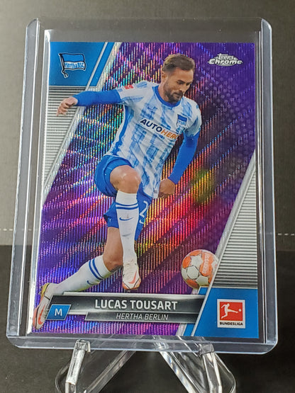 Lucas Tousart 2022 Topps Chrome Bundesliga Purple Wave Refractor #7: /299