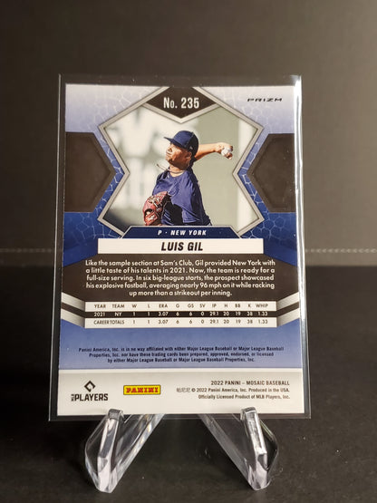 Luis Gil 2022 Panini Mosaic Prizm RC #235