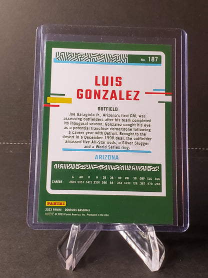 Luis Gonzalez 2023 Donruss Presidential Collection 6/46 #187