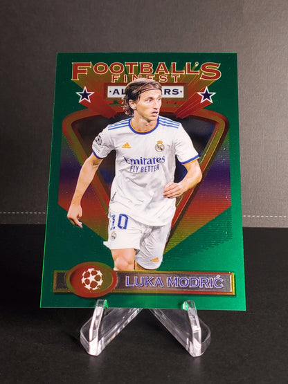 Luka Modric 2021-22 Topps Finest Flashbacks UEFA Jumbo Box Topper Refractor #87