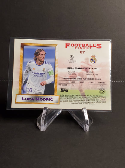 Luka Modric 2021-2022 Topps Finest Flashbacks UEFA Soccer #89