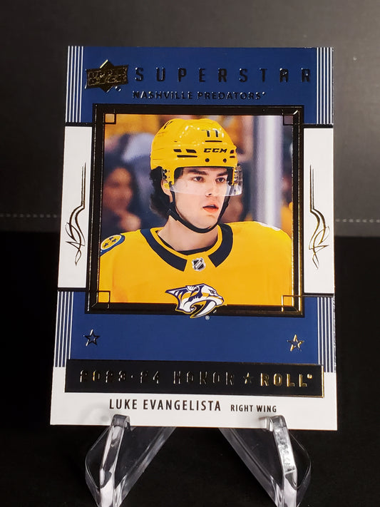 Luke Evangeslista 2023/24 Upper Deck Series 2 Honor Roll #HR40