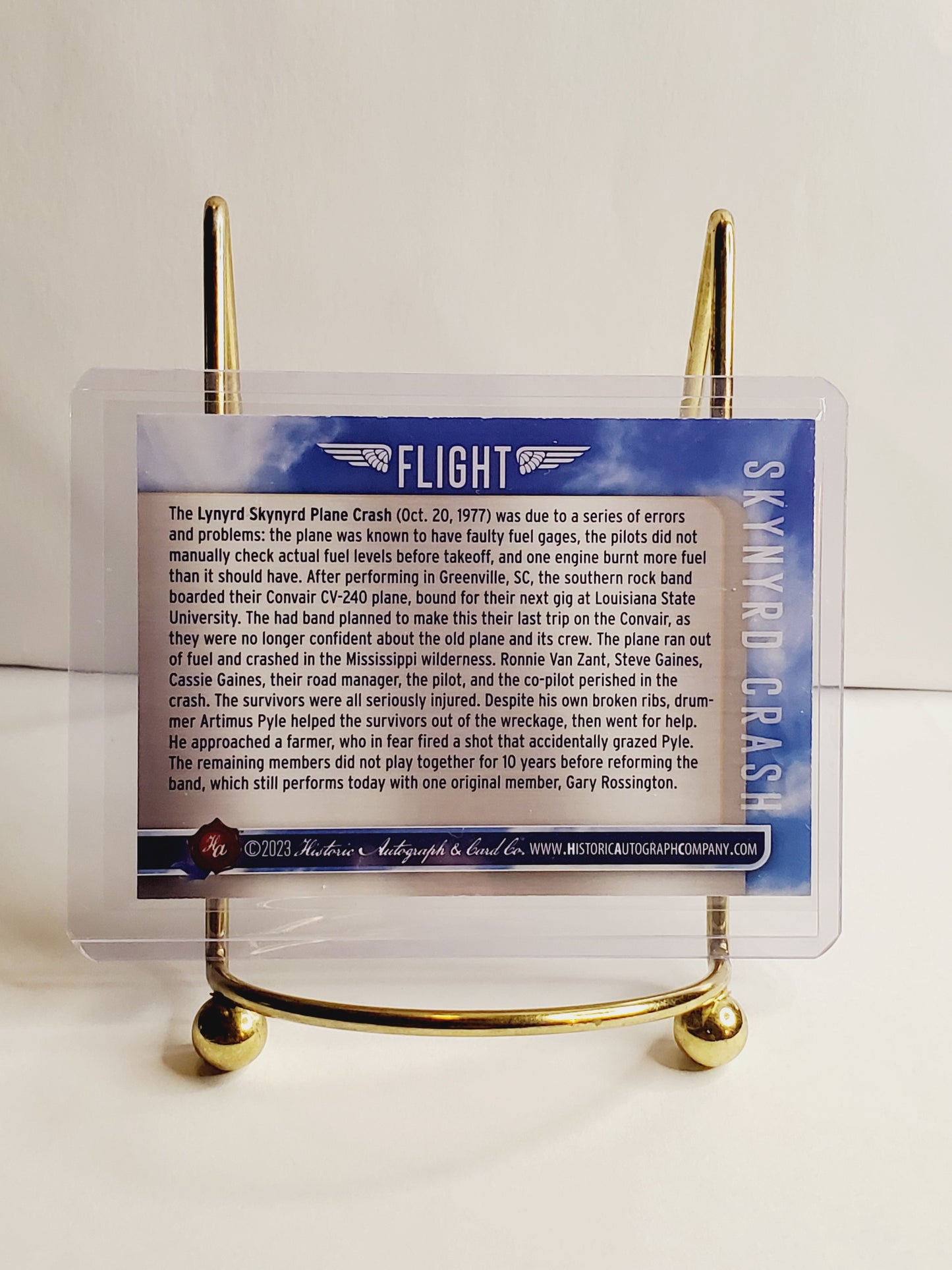 Lynyrd Skynyrd Plane Crash - Flight Historic Autograph Parallel Insert #'d /300