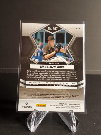 Mackenzie Gore 2022 Panini Mosaic Orange Prizm RC #267