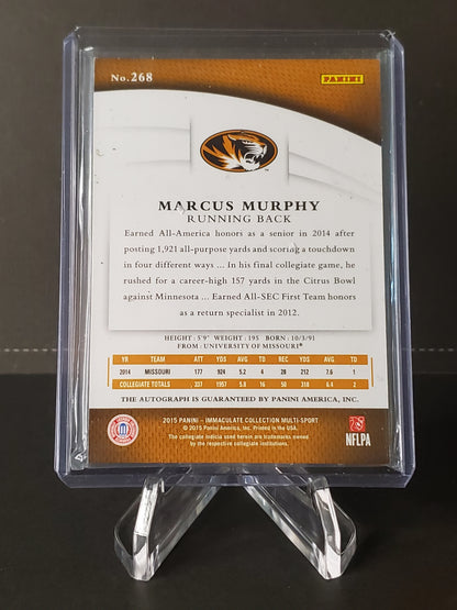 Marcus Murphy 2015 Panini Immaculate Collection RC AUTO /99 #268