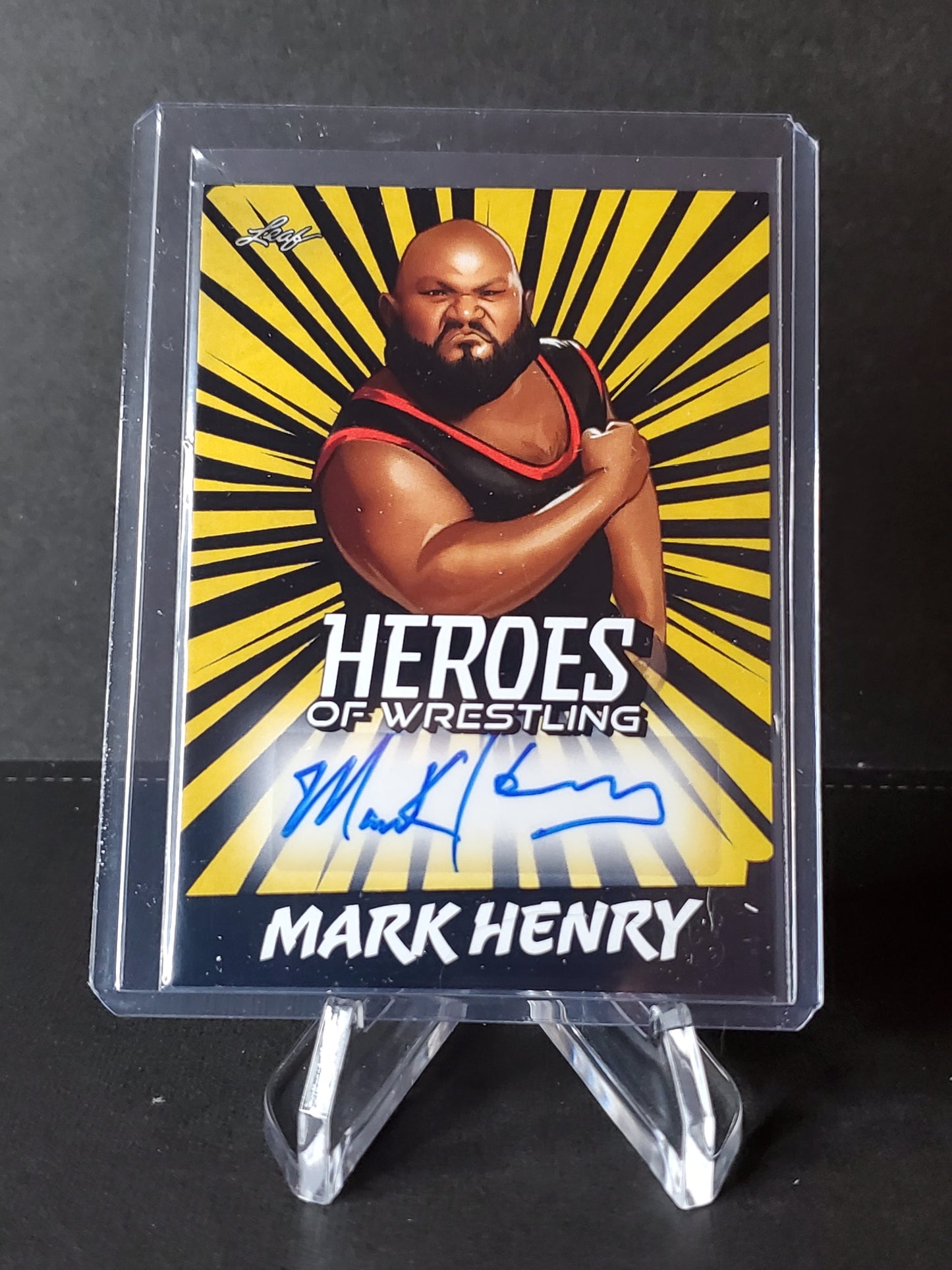 Mark Henry 2023 Leaf Heroes of Wrestling AUTO Yellow #BA-MH1