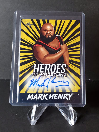 Mark Henry 2023 Leaf Heroes of Wrestling AUTO Yellow #BA-MH1