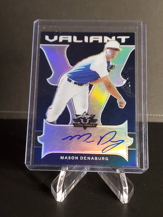 Mason Denaburg 2018 Leaf Valiant Navy AUTO 24/25 #BA-MD1