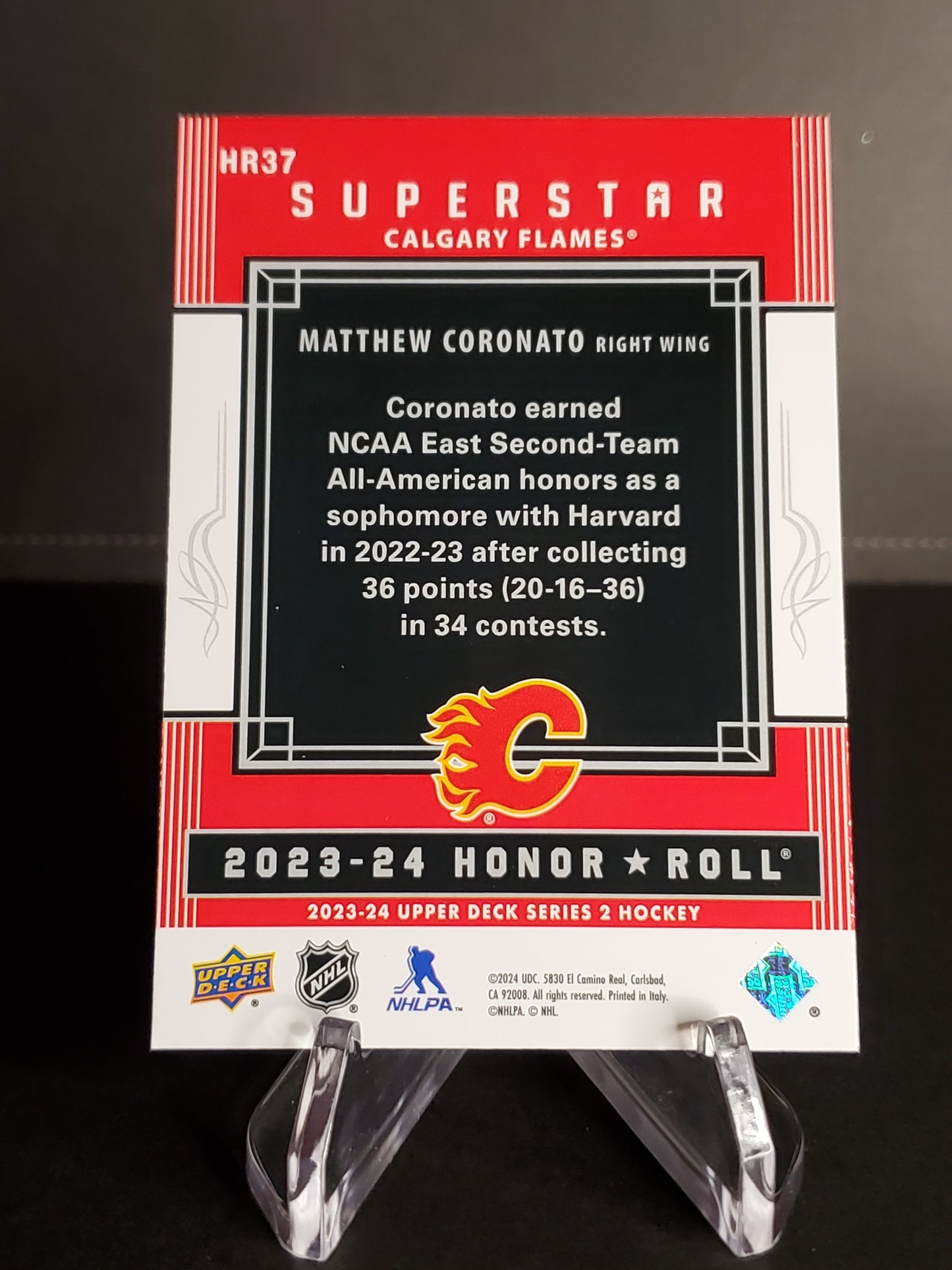 Matthew Coronato 2023/24 Upper Deck Series 2 Honor Roll #HR37