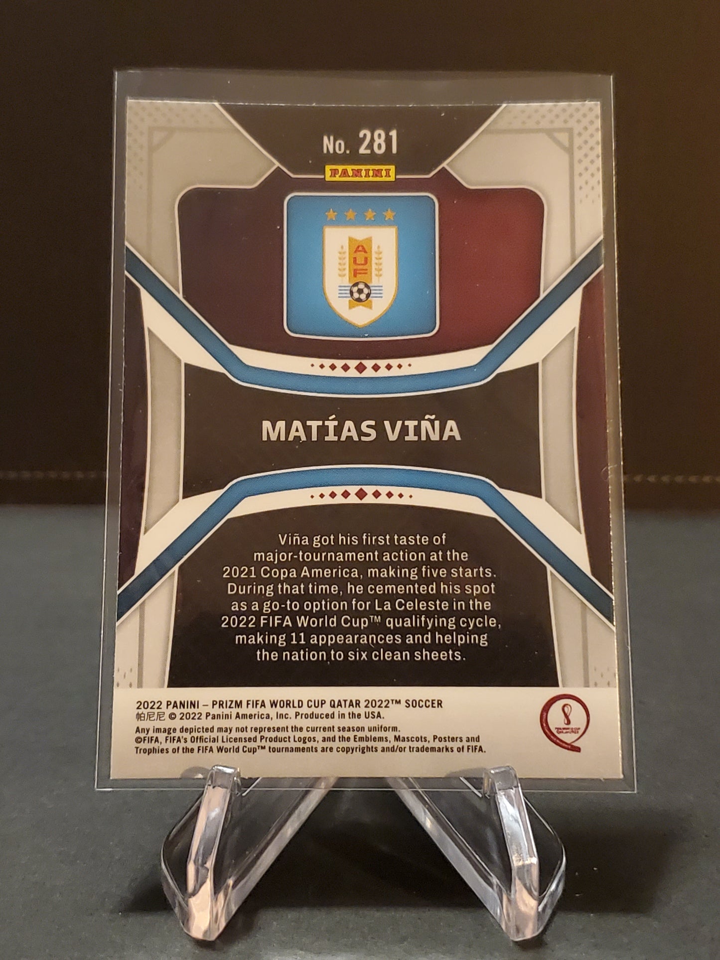 Matias Vina 2022 Panini Prizm World Cup Qatar RC #281