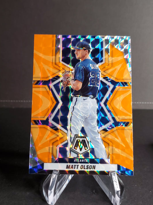 Matt Olson 2022 Panini Mosaic Orange Prizm #73