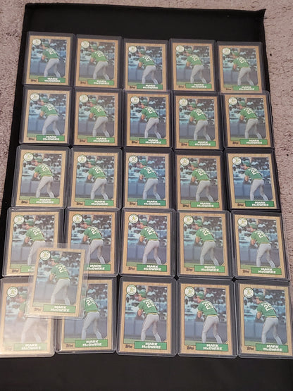 1987 Topps Lot Of (26) Mark McGwire RC #366 MINT-GM MNT