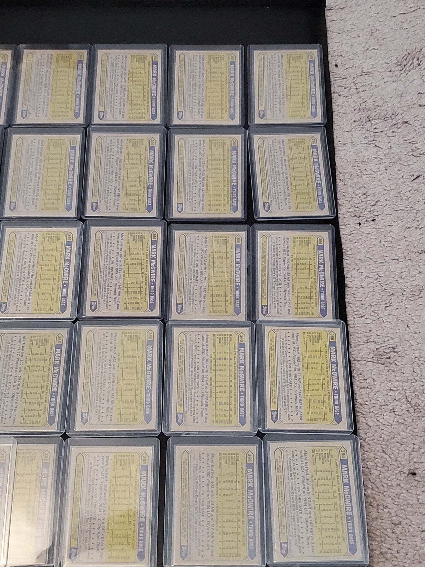 1987 Topps Lot Of (26) Mark McGwire RC #366 MINT-GM MNT