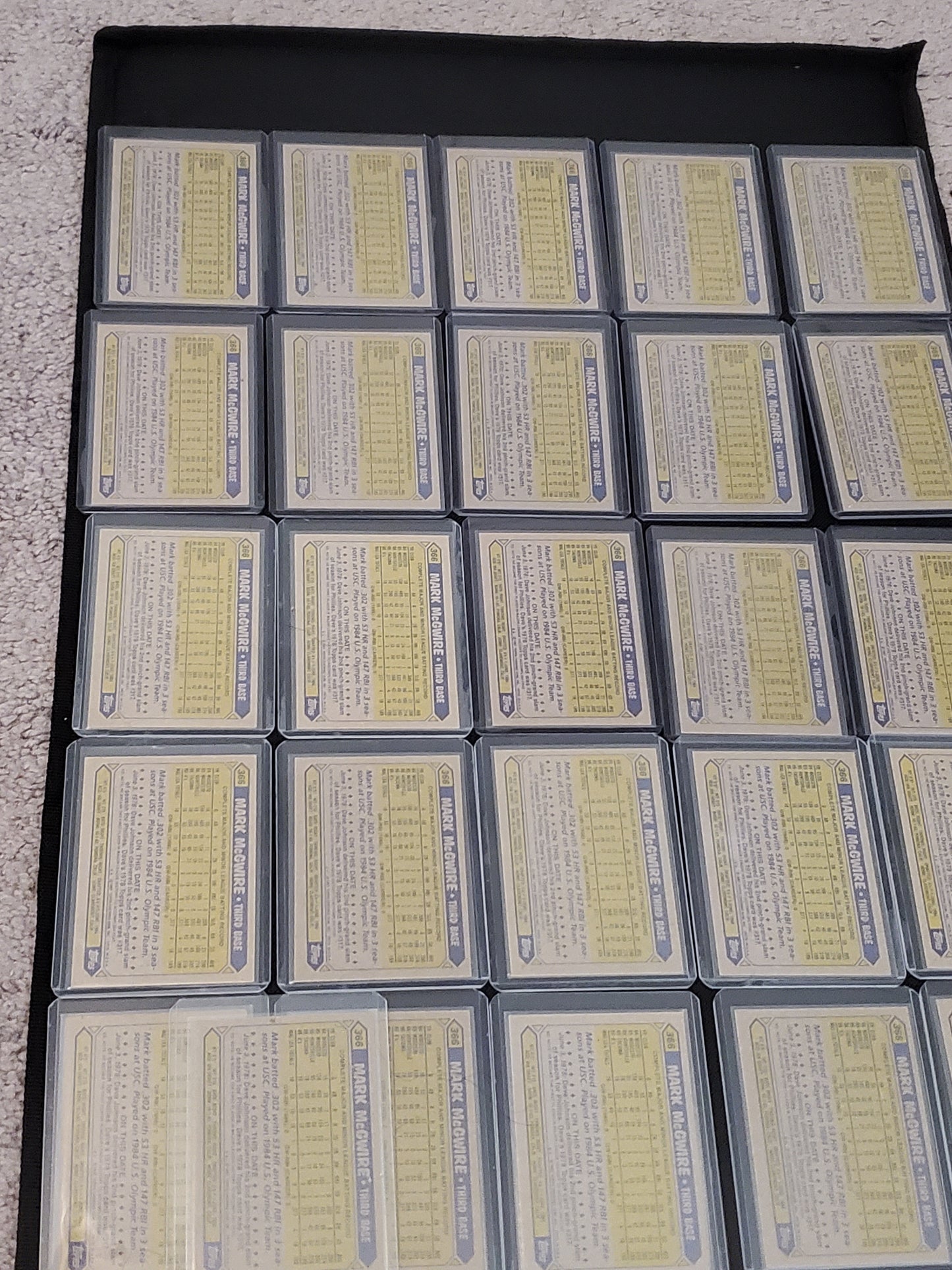 1987 Topps Lot Of (26) Mark McGwire RC #366 MINT-GM MNT