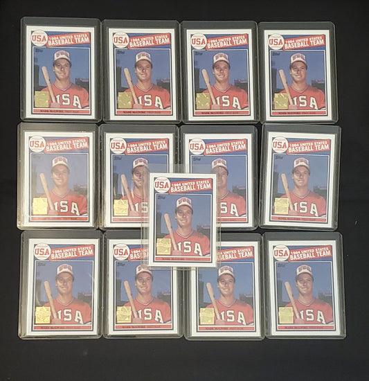 Lot of (13) 1999 Topps - Mark McGwire #401 - 1985 Rookie Reprint Team USA MINT