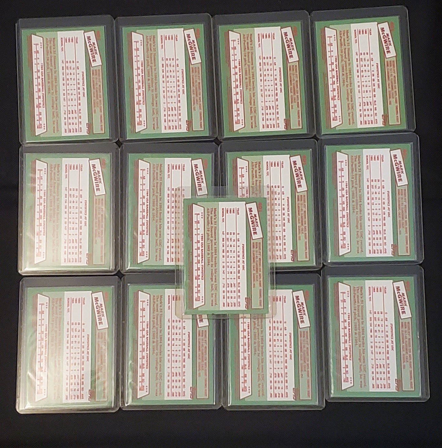 Lot of (13) 1999 Topps - Mark McGwire #401 - 1985 Rookie Reprint Team USA MINT