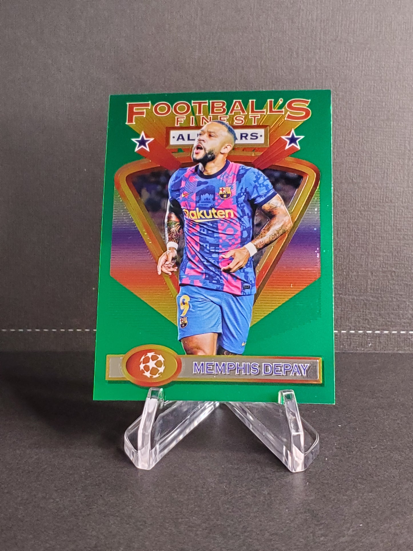 Memphis Depay 2021-2022 Topps Finest Flashbacks UEFA Soccer #191